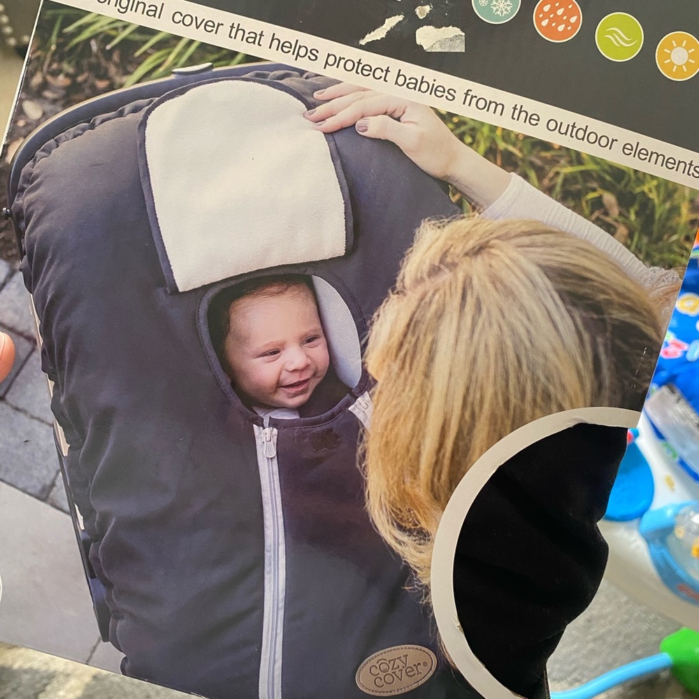 Cozy car seat cover for baby
